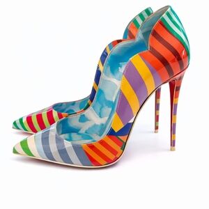 Christian Louboutin So Kate Pumps Printed Patent Leather Pumps Size 38/8